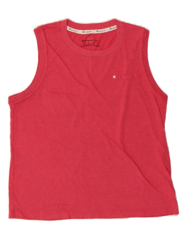 Sports Trend CHAMPION Womens Vest Top UK 14 Large Pink Polyester
