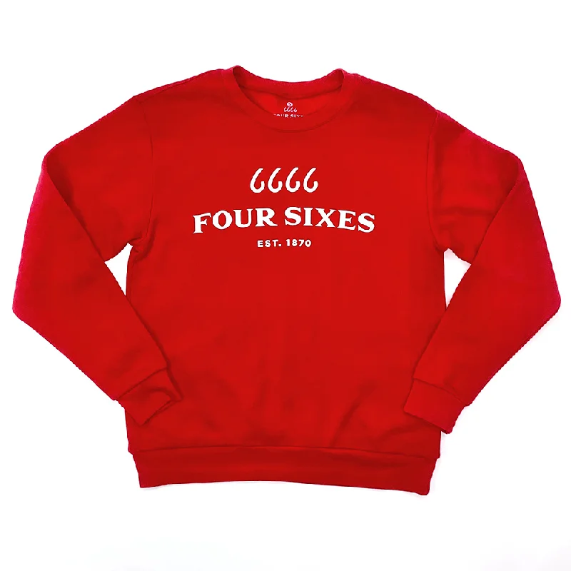 Fashion Classic Fleece Crewneck Sweatshirt - Red
