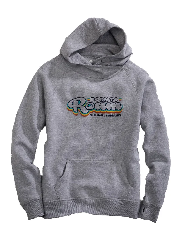 Youthful Style Tin Haul Womens Heather Grey Cotton Blend Born to Roam Hoodie