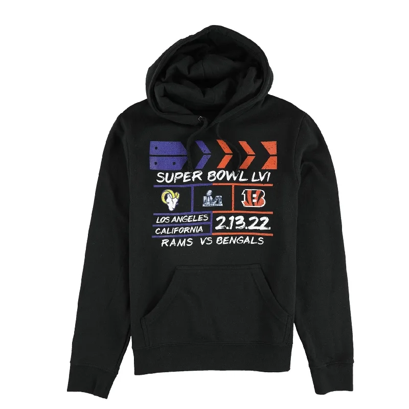 Goddess Style G-III Sports Womens Super Bowl LVI Los Angelos Hoodie Sweatshirt, Black, Small