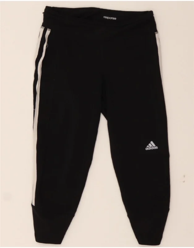 Modernism ADIDAS Womens Climalite Capri Tracksuit Trousers Joggers UK 4/6 XS  Black