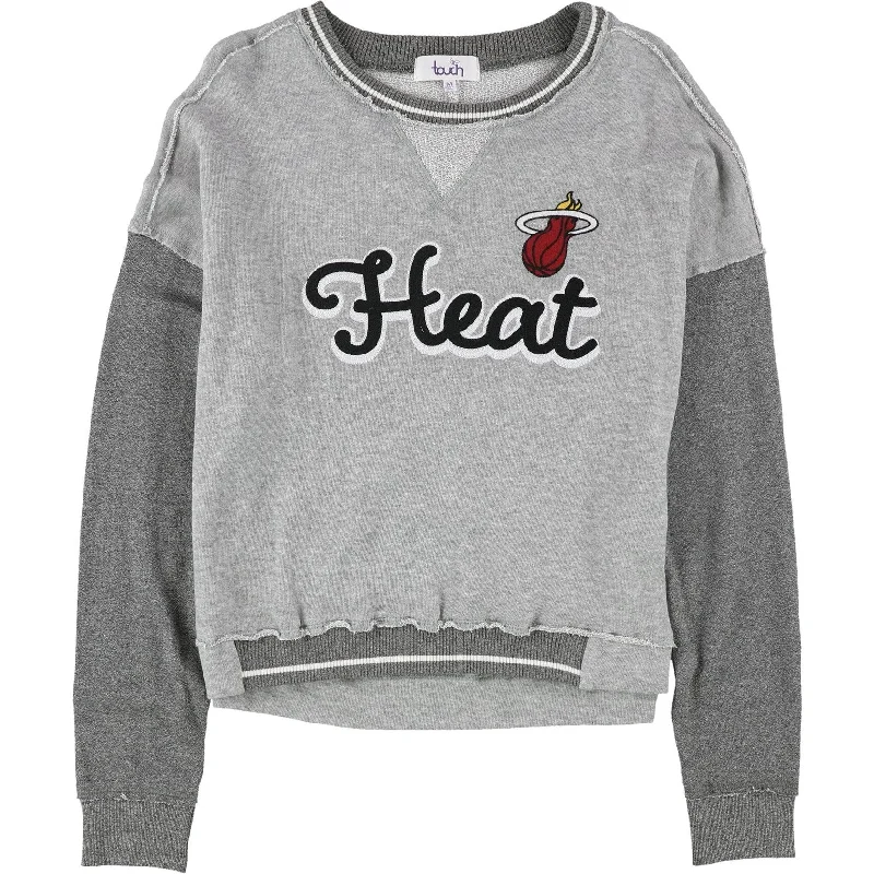 Fashion Must-have Touch Womens Miami Heat Sweatshirt, Grey, Medium
