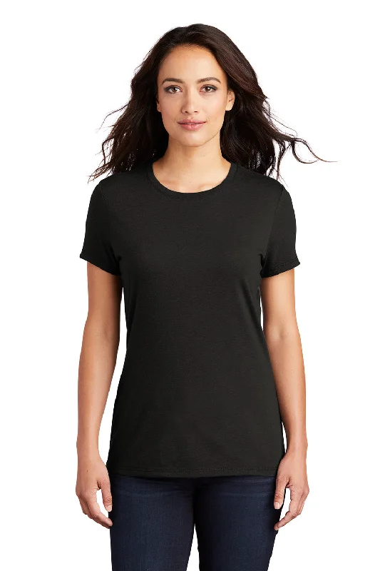 Minimal Style District Womens Perfect Tri Short Sleeve Crewneck T-Shirt - Black