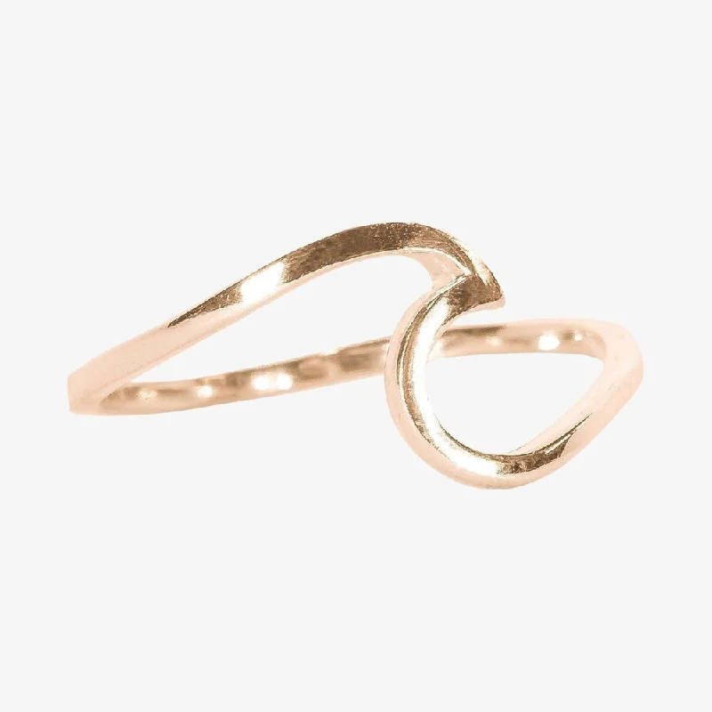 Personalized Outfit Ride The Wave Rose Gold Ring