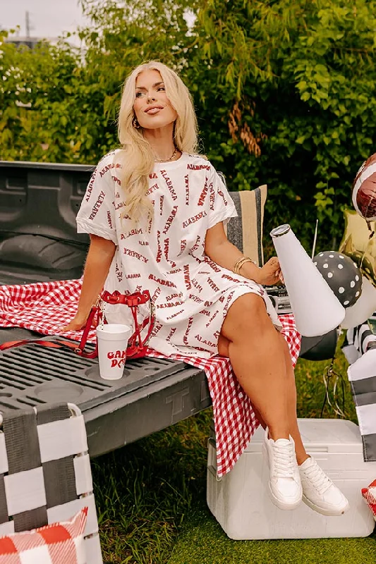 New Design School Spirit Sequin Embroidered Mini Dress in Alabama Curves