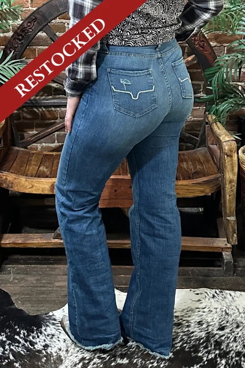 Fresh And Fashionable Kimes Ranch Women's Olivia Light Wash High Rise Stretch Wide Leg Trouser Jeans Fresh And Fashionable Kimes Ranch Women's Olivia Light Wash High Rise Stretch Wide Leg Trouser Jeans