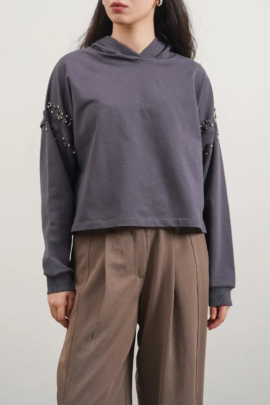 Versatile Itinerary EMBELLISHED MID-LENGTH HOODIE