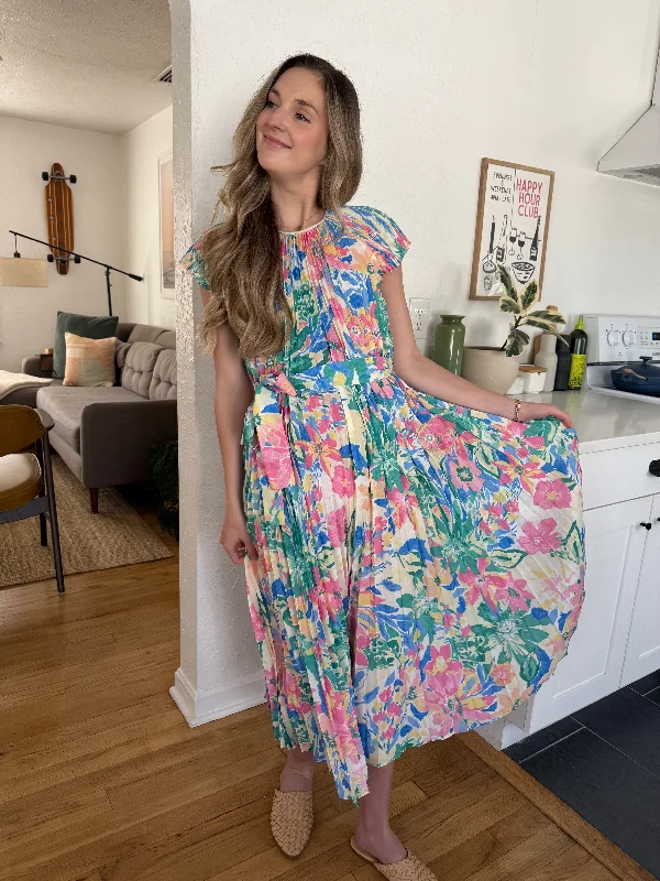 Personalized Series Current Air Mona Pleated Maxi Dress
