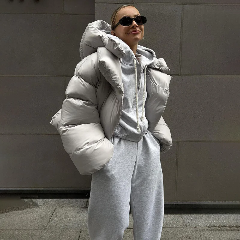 Advanced Design Fashion Winter Short Cotton Coats with Hats