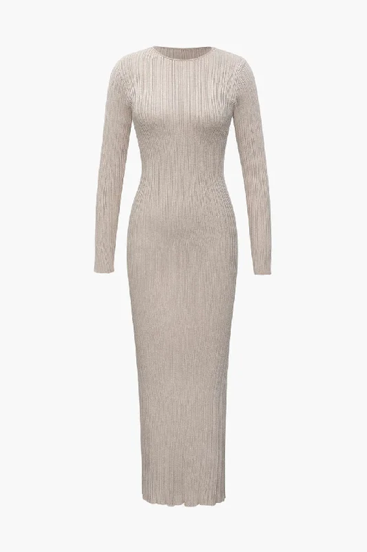 Youthful Style A&A Casual Knit Ribbed Body Maxi
