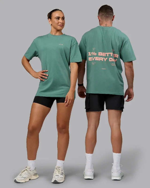 American Style Unisex 1% Better Value Series FLXCotton Tee Oversize - Sagebrush-Mellow Peach