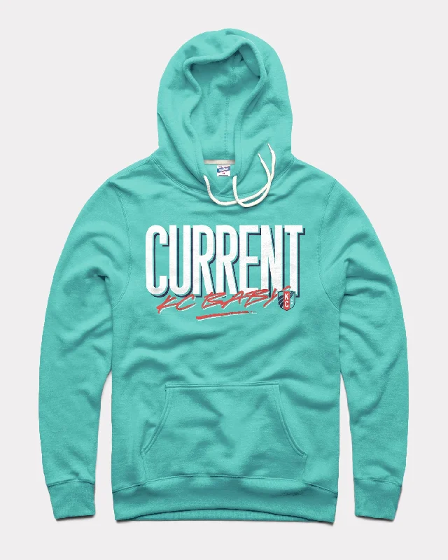 Urban Style Current KC Baby Script Teal Hoodie