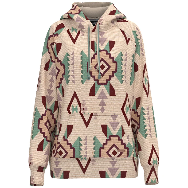 Luxury Fashion "Playa" Taupe Pink w/Aztec Pattern Hoody
