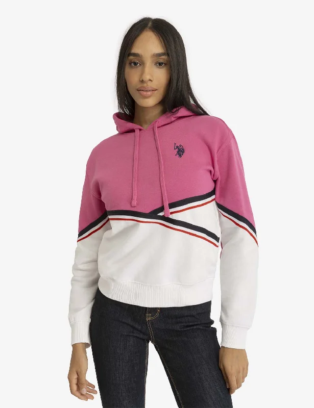 Embroidery Design TWO TONE SIGNATURE STRIPE TAPE HOODIE