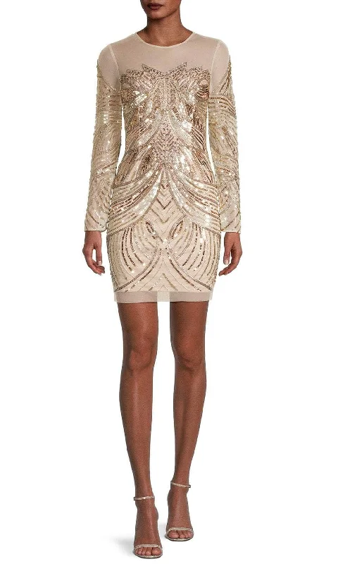 Artistic Temperament Aidan Mattox MN1E207561 - Long Sleeve Embellished Cocktail Dress