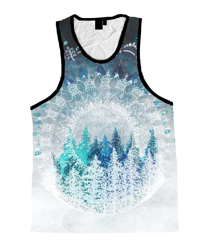 Youthful Style Among the Pines Mandala Unisex Tank Top