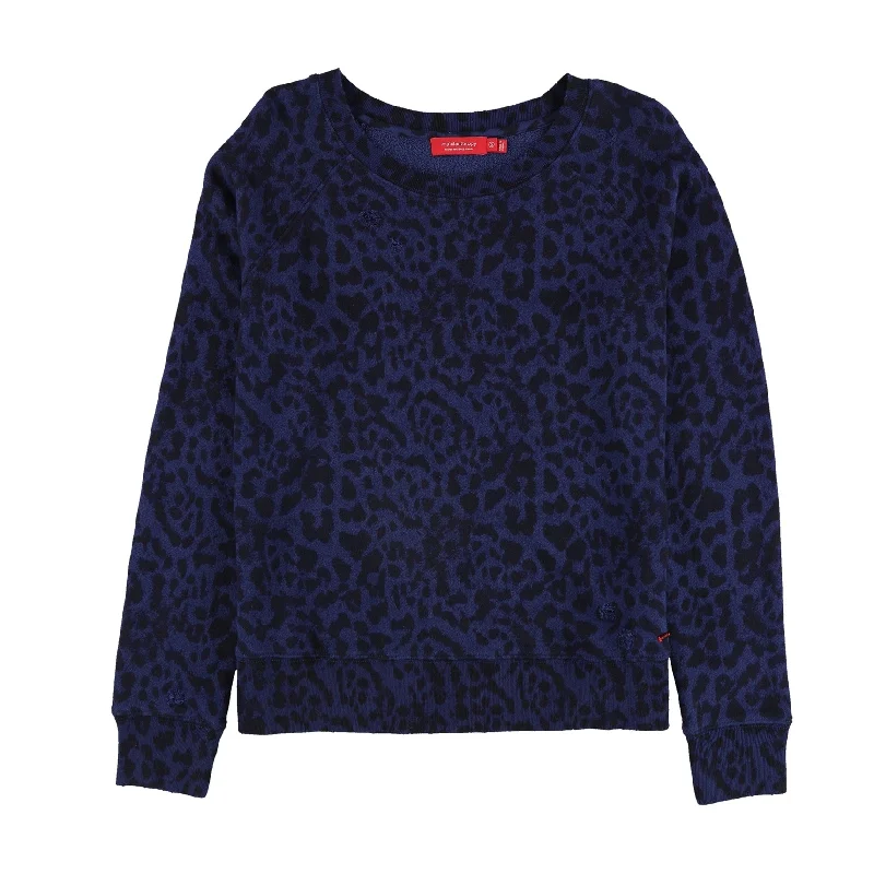 Comfortable Wear n:philanthropy Womens Leopard Sweatshirt, Blue, Small
