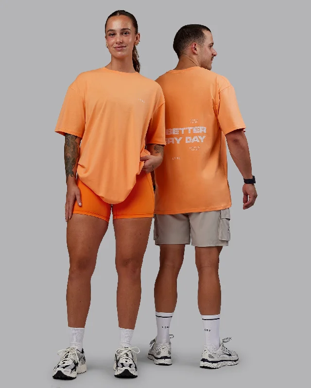 High-end Sense Unisex 1% Better Value Series FLXCotton Tee Oversize - Sorbet-Festival Bloom