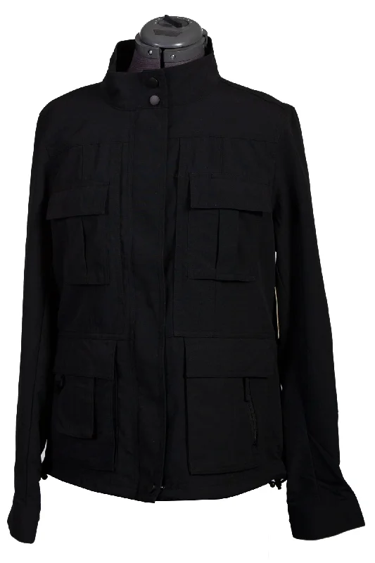Fashion Classic Scully Womens Black Nylon Multi-Pocket Jacket
