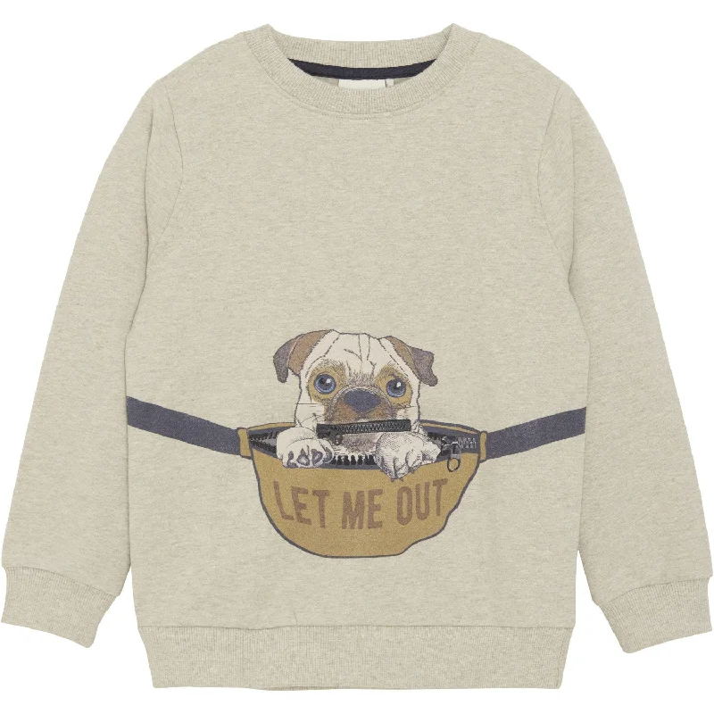 Floral Prints Minymo Beige Melange Sweatshirt