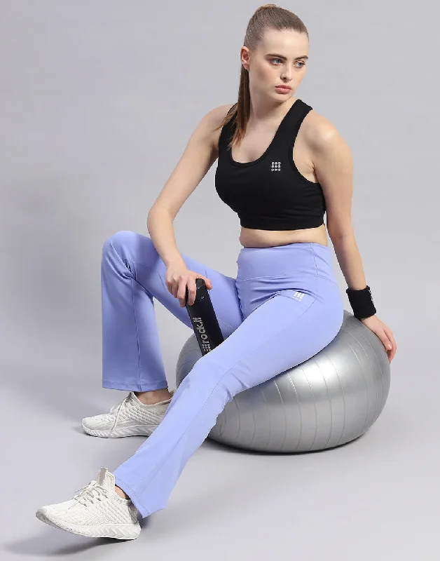 Fashion Pioneer Women Blue Solid Regular Fit Yoga Pant
