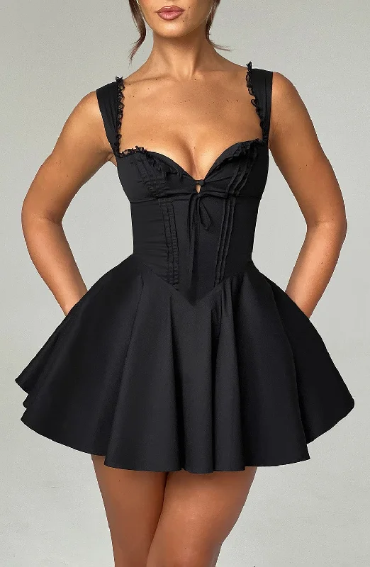 Classic Style Antonella Mini Dress - Black