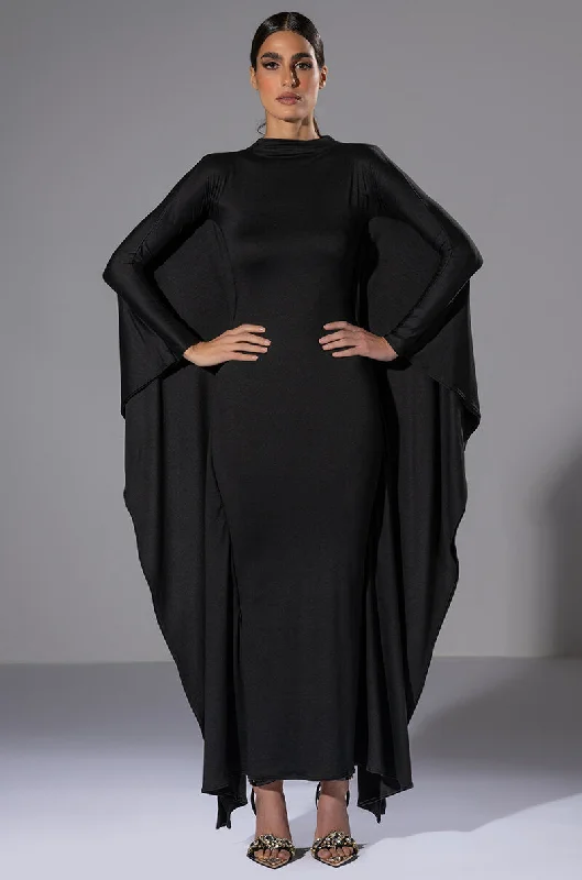 Editorial Design LIKE A STATUE BUTTERFLY SLEEVE MAXI DRESS