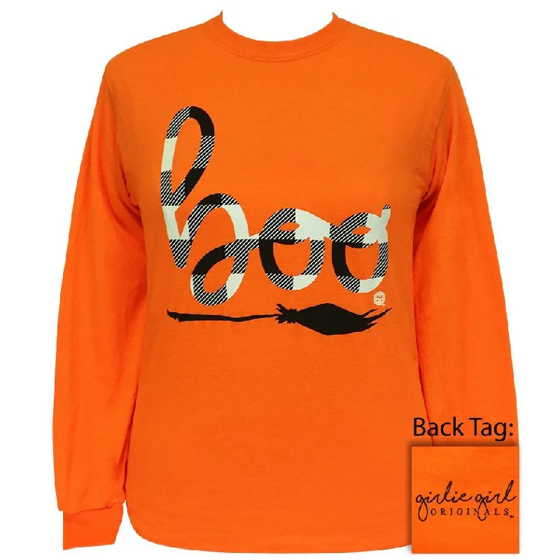 Sports Trend Plaid Boo Safety Orange LS