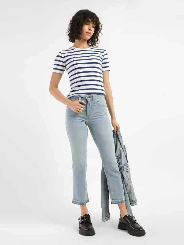 Retro Prints Women's High Rise 724 Straight Fit Jeans