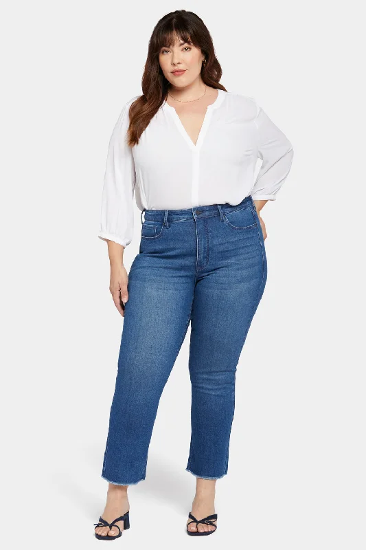 Urban Style Slim Bootcut Ankle Jeans In Plus Size - Desire
