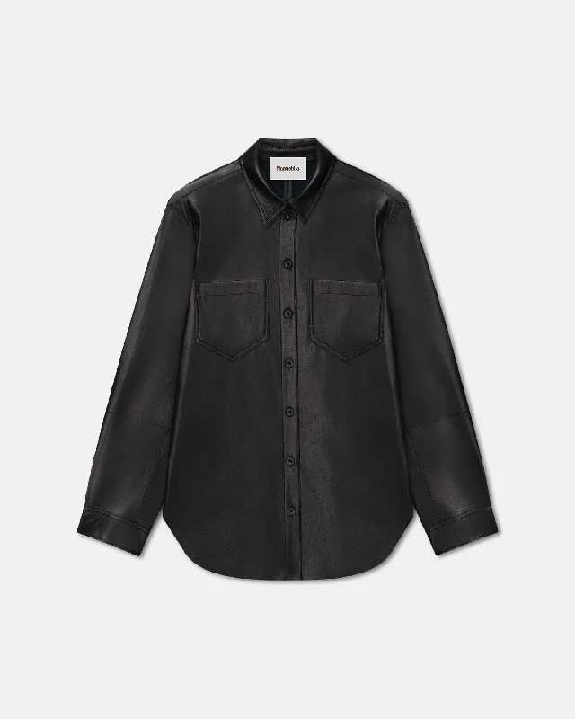 Personal Design Giana - Okobor™ Alt-Leather Shirt - Black