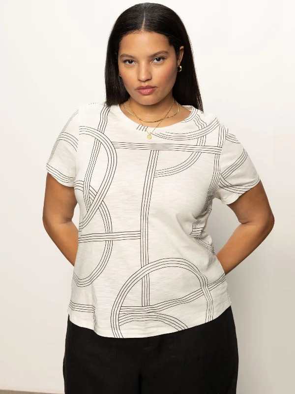 Energy Wear The Perfect Tee Graphic Lines Extended Sizing