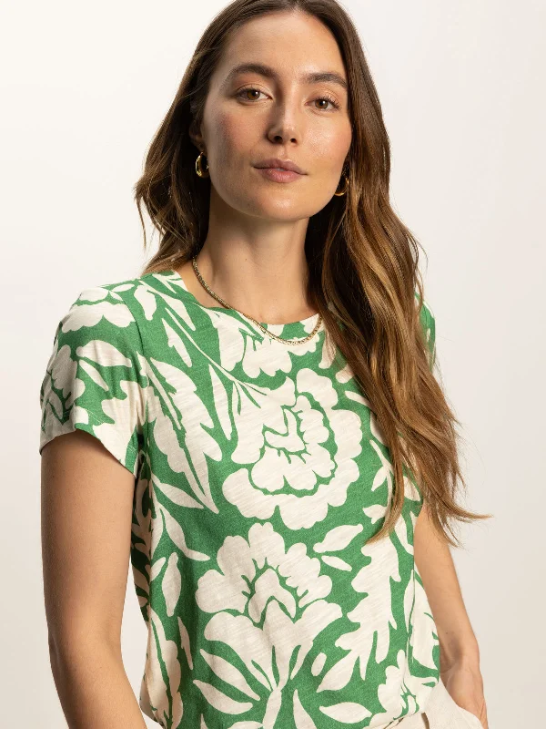 Fashion Wear The Perfect Tee Palm Green Floral