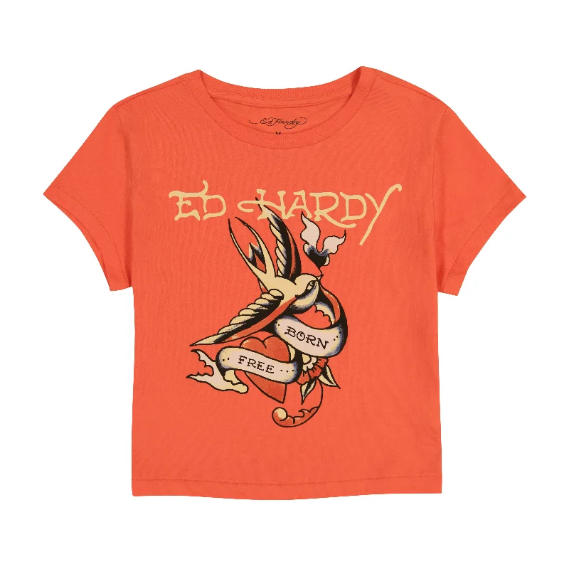 High-end Design Born Free Swallow Baby Tee