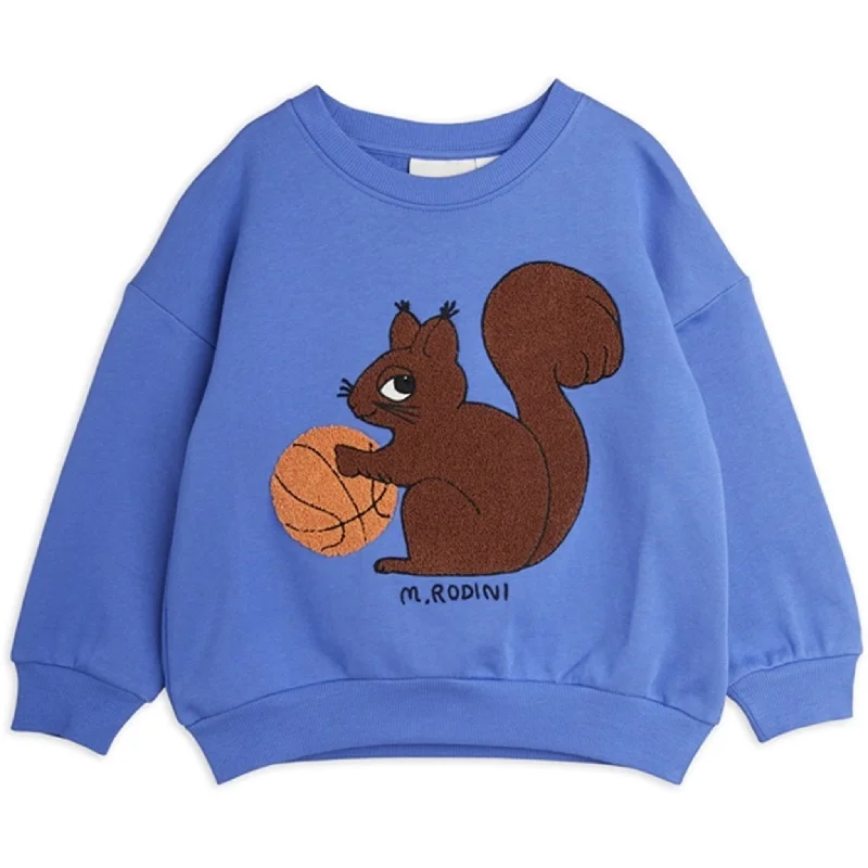 High Street Series Mini Rodini Blue Squirrel Chenille Emb Sweatshirt