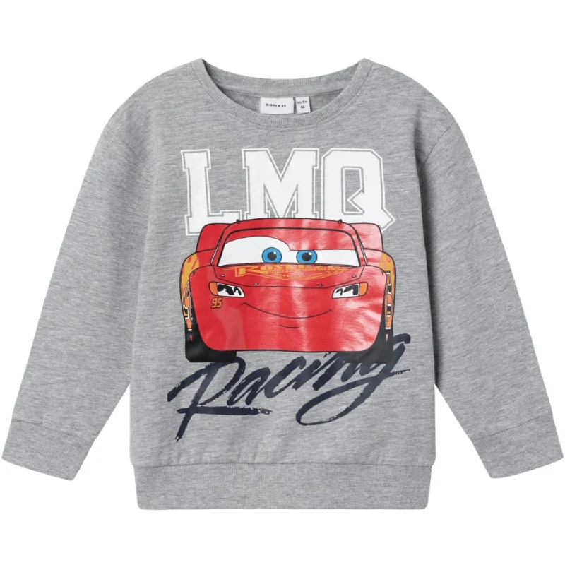 Practical Style Name It Grey Melange Ans Cars Sweatshirt