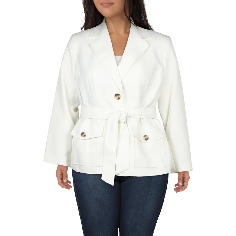 Fashion Classic Le Suit Womens Plus Notch Collar Office Two-Button Blazer