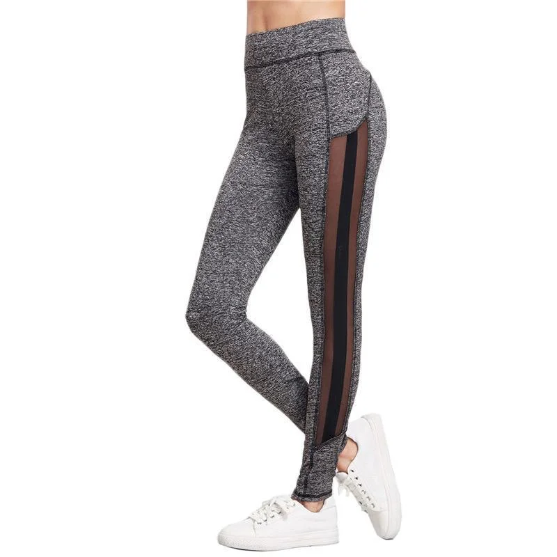 Fashion Touch Block Fitness Leggings Workout Clothes For Women