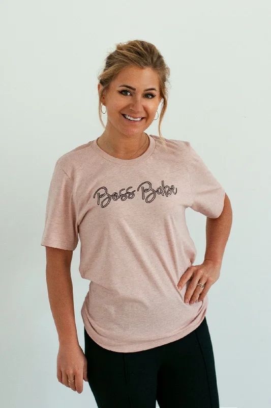 Personalized Outfit Boss Babe Graphic Tee Shirt