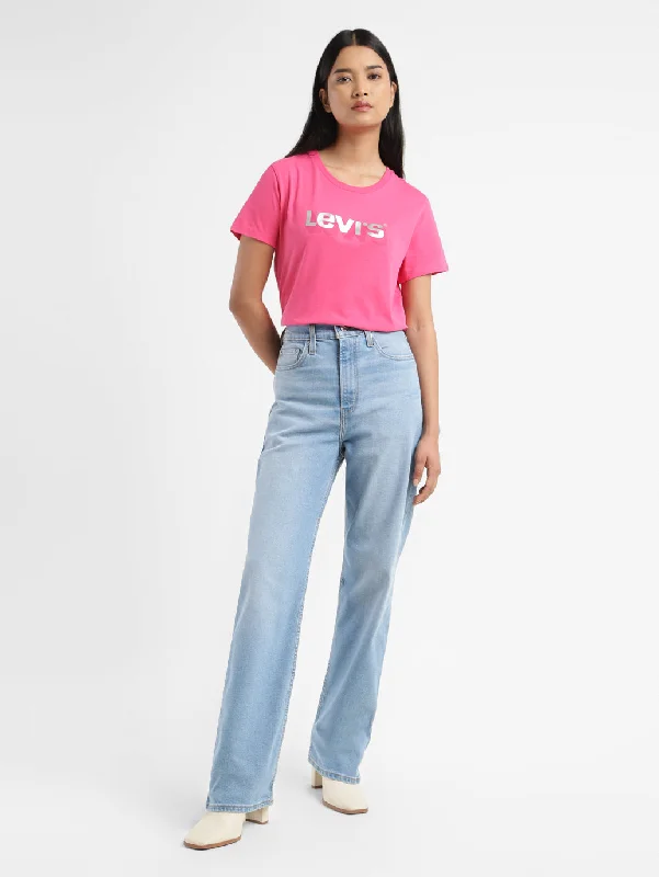 Tropical Style Women's High Rise Ribcage Straight Fit Jeans