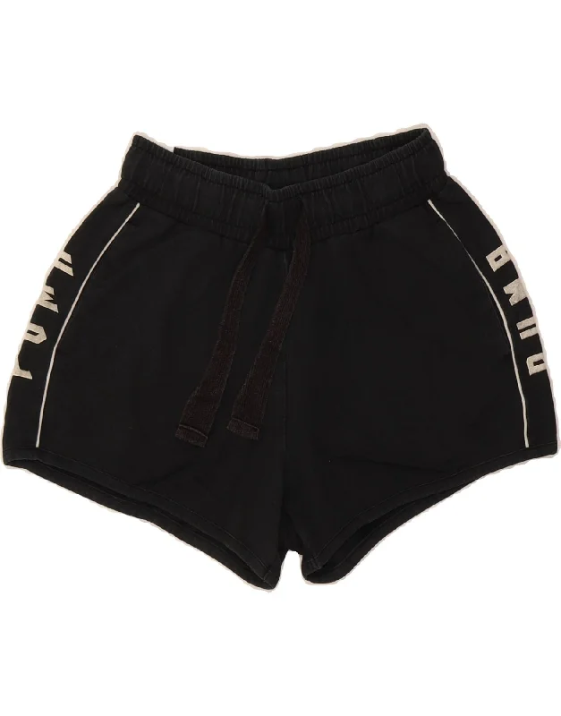 High-end Design PUMA Womens Graphic Sport Shorts UK 8 Small Black