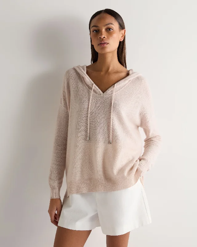 High-quality Design Women's Maya Metal Trim Cashmere Hoodie Dusk Pink
