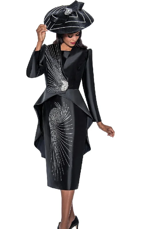 High-end Fashion GMI Church Suit 10212-Black