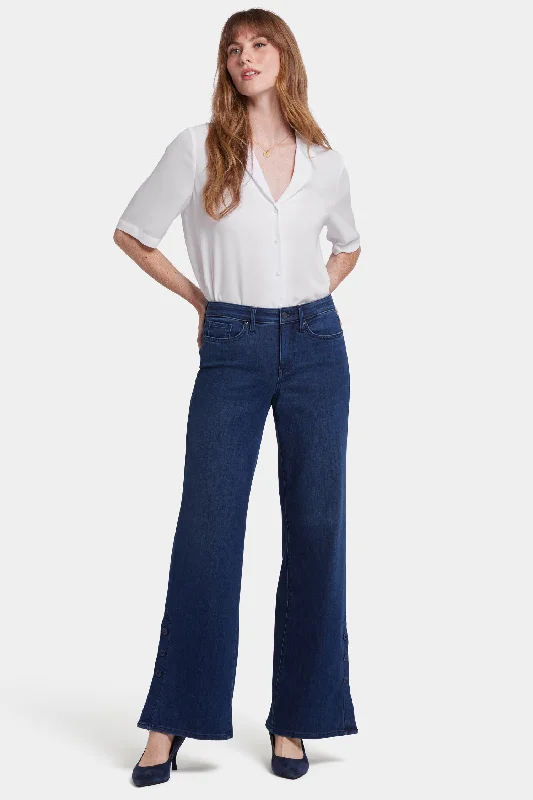 Breathable Design Teresa Wide Leg Jeans - Ibiza Blues