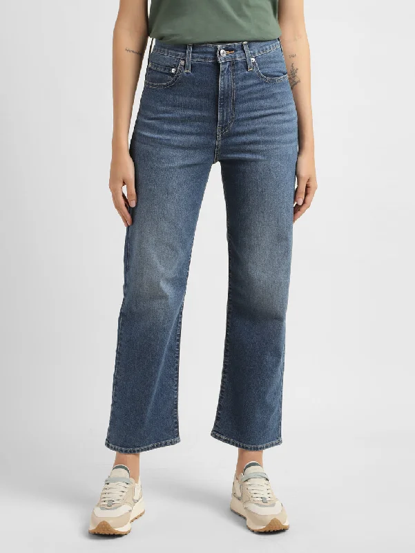 Design Trend Women's High Rise Straight Fit Jeans