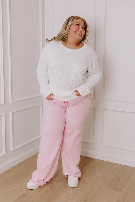 High Street Fashion RISEN Emilia High Waist Acid Wash Wide Leg Jean Curves