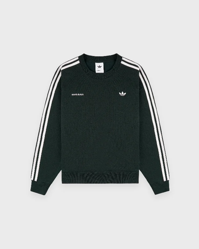 High-end Design Adidas Track Crewneck - Forest