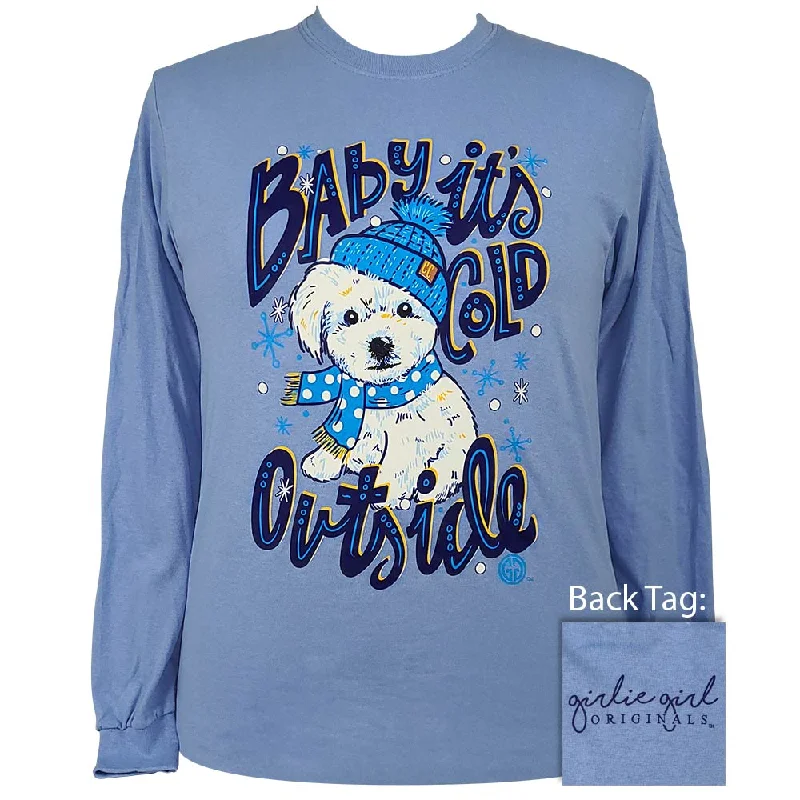 Fresh Wear 2554 Baby It's Cold Puppy LS- Carolina Blue