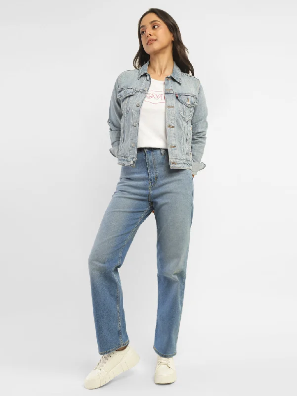 Youthful Vitality Women's High Rise Ribcage Straight Fit Jeans