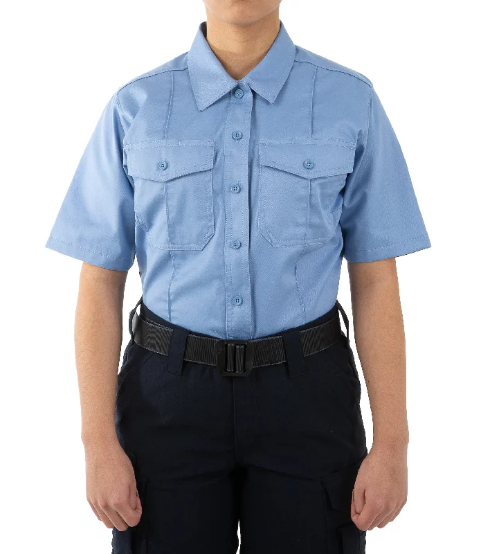 Unique Fashion Women's Cotton Station Short Sleeve Shirt